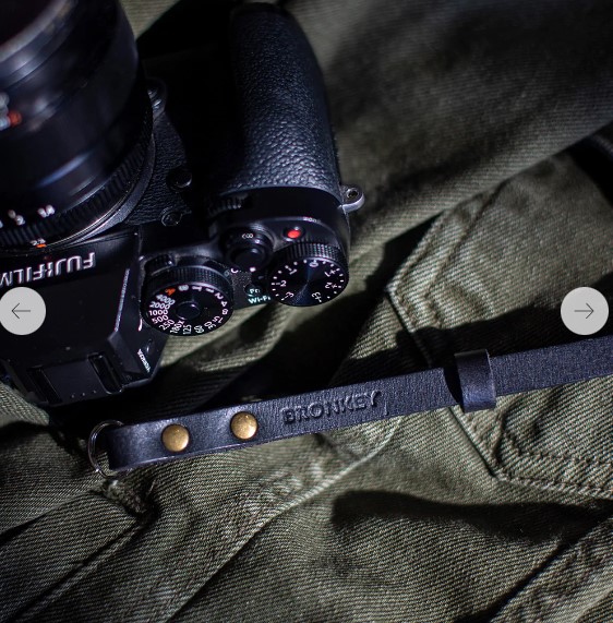 Obrázok Bronkey Berlin 201 - Black Leather camera strap