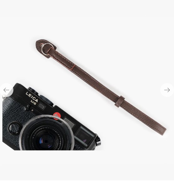 Obrázok Bronkey Roma 203 - Olive green leather camera strap