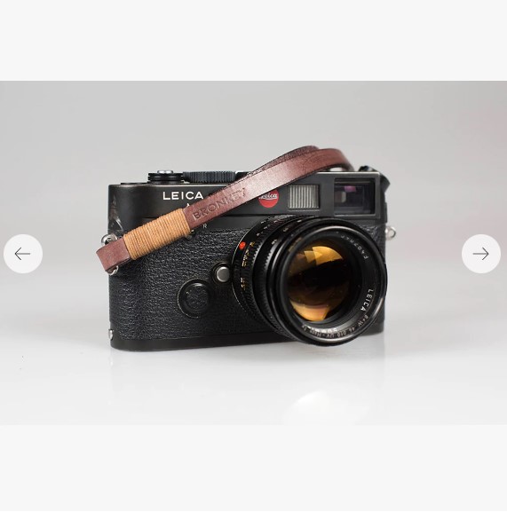 Obrázok Bronkey Tokyo 205 - Black & Black leather camera strap