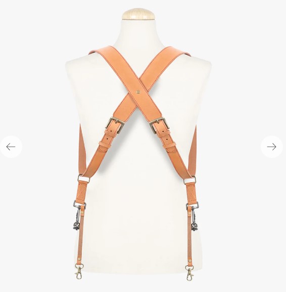 Obrázok Bronkey Tokyo 703 - Tanned dual leather camera strap large