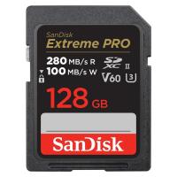 SanDisk Extreme PRO 128 GB V60 UHS-II SD cards, 280/100 MB/s,V60,C10,UHS-II