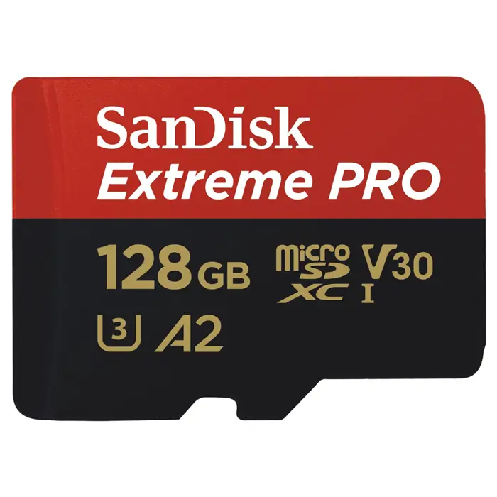 SanDisk microSDXC Extreme PRO 64GB Class 10, UHS-I U3 V30, A2 - R: 200MB/s, W: 90MB/s +Ad